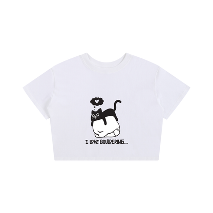 Love Bouldering - Crop Top (white)
