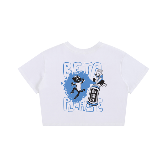 Beta Please - Crop Top (white)